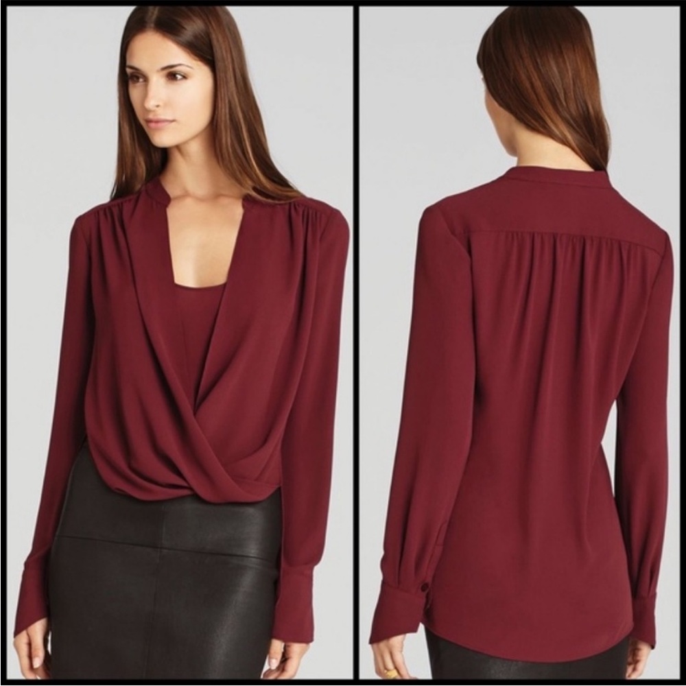 BCBG MaxAzria Jaclyn Drape Front Women's Top